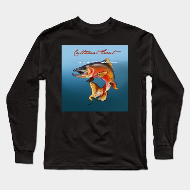 Cutthroat Trout II Long Sleeve T-Shirt by MikaelJenei